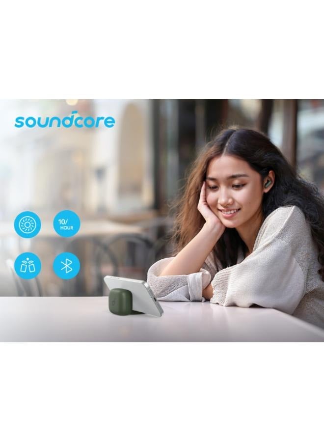 ساوند كور سماعات أذن R50i NC من Anker بخاصية إلغاء الضوضاء، قوية وذكية، صوت جهير قوي، وقت تشغيل 45 ساعة، حافظة 2 في 1 وحامل هاتف، IP54، سماعات أذن لاسلكية، بلوتوث 5.4، التحكم عبر التطبيق، أخضر - Image 5