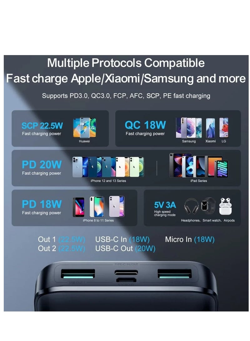 JOYROOM - 20000 mAh Powerbank joyroom JR-QP192 22.5W 20000mah Black Black - Image 1