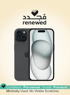 أبل Renewed - iPhone 15 Plus 128GB Black 5G With Facetime - International Version  - Image 1
