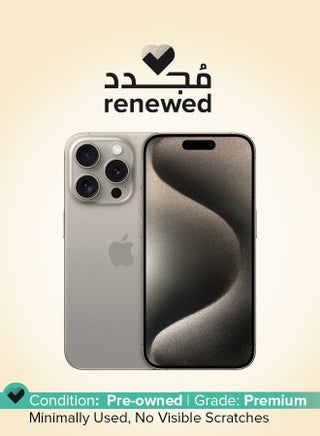 Renewed - iPhone 15 Pro 256GB Natural Titanium 5G With Facetime - International Version - pnsku/N70101964V/45/_/1750654931/1b133331-62a9-474c-8bfb-b3e4f631fd00