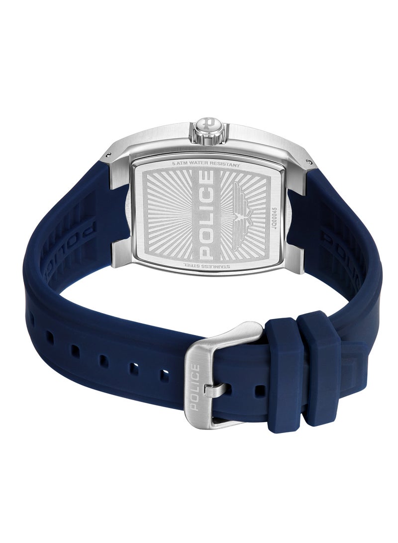 بوليس ساعة كريد ذات قرص أزرق مع حزام سيليكون أزرق بتوقيت كرونوغراف - Image 4
