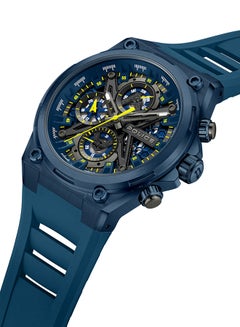 POLICE Men's Sonic Blue & Black Dial Blue Silicone Strap Gents Chronograph Watch With Stainless Steel Case  - Image 2