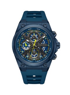 POLICE Men's Sonic Blue & Black Dial Blue Silicone Strap Gents Chronograph Watch With Stainless Steel Case  - Image 1