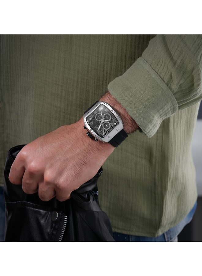 بوليس Boys' Coswig Black Dial Black Silicone Strap Gents Chronograph Watch With Alloy Case - Image 5