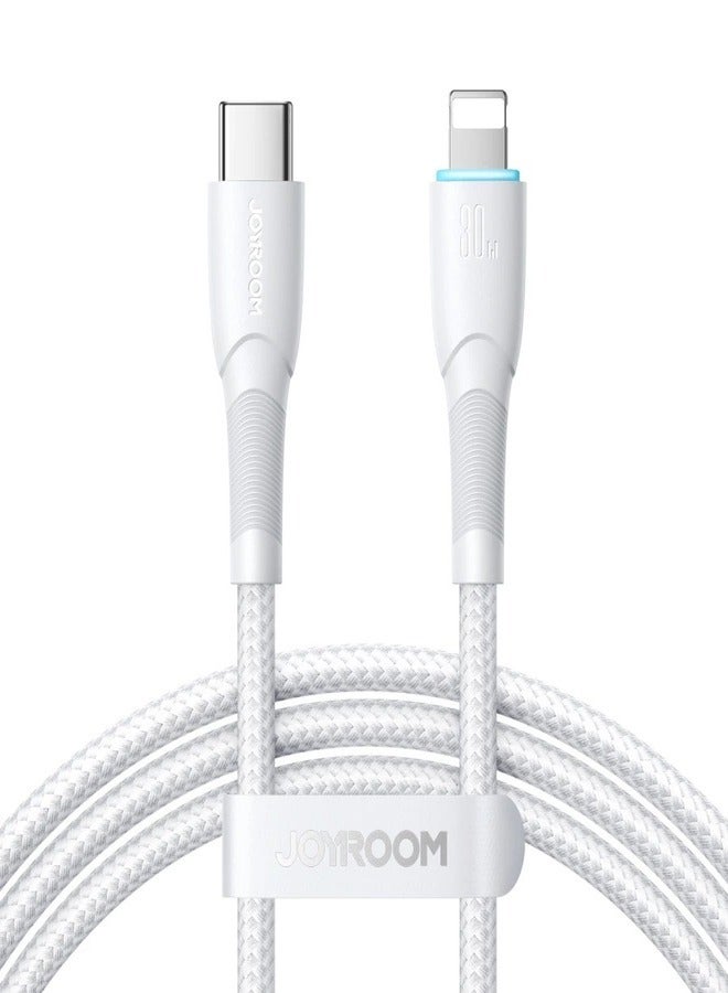 JOYROOM FAST CHARGING DATA CABLE S-A9 30W TYPE-C / LIGHTNING CABLE 1M - WHITE White