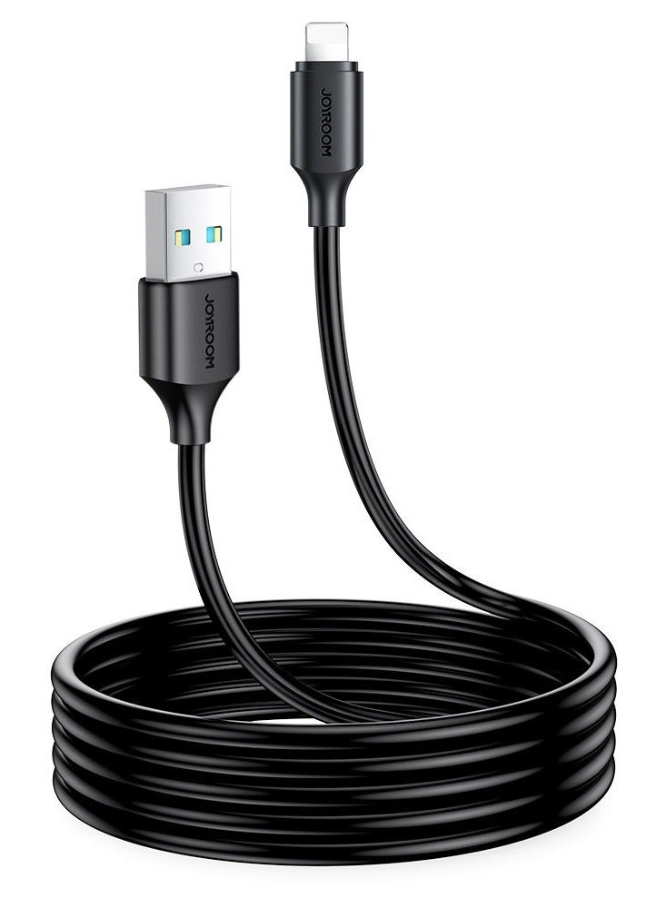 JOYROOM Long - Lasting Series 2.4A Fast charging Data Cable - USB-A to Lighting - 1M Black  - Image 1
