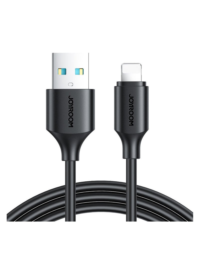 JOYROOM Long - Lasting Series 2.4A Fast charging Data Cable - USB-A to Lighting - 1M Black  - Image 2