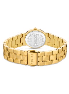 POLICE Women's MEA-L03 White Mother-of-Pearl Dial with Yellow Gold Plated Plated Stainless Steel Bracelet Watch  - Image 4