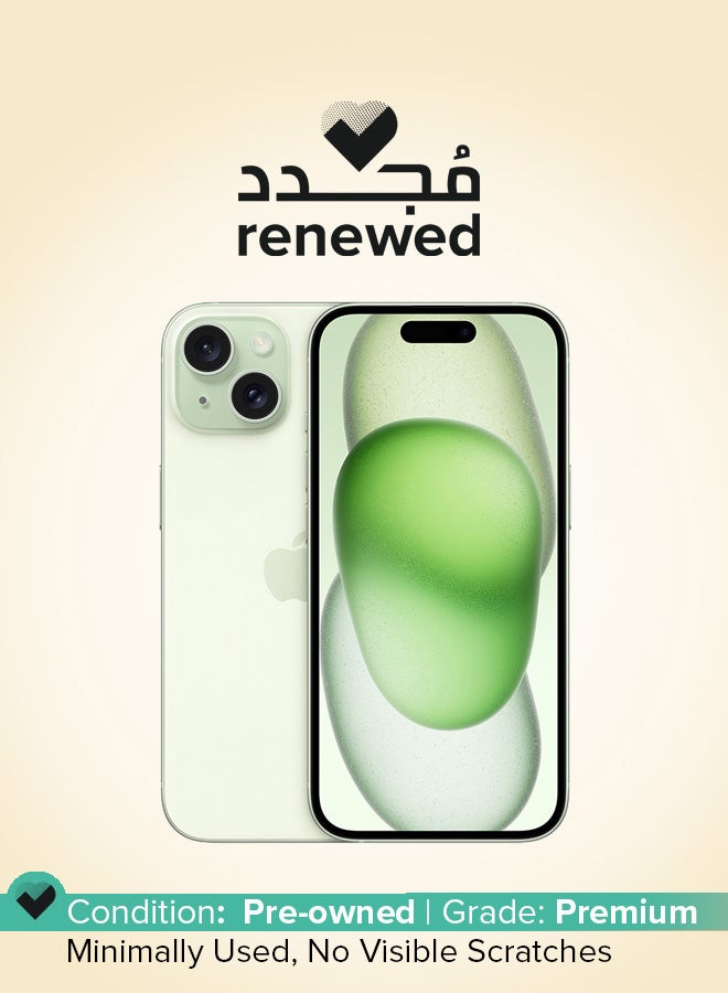 أبل Renewed - iPhone 15 Plus 128GB Green 5G With FaceTime  - Image 1
