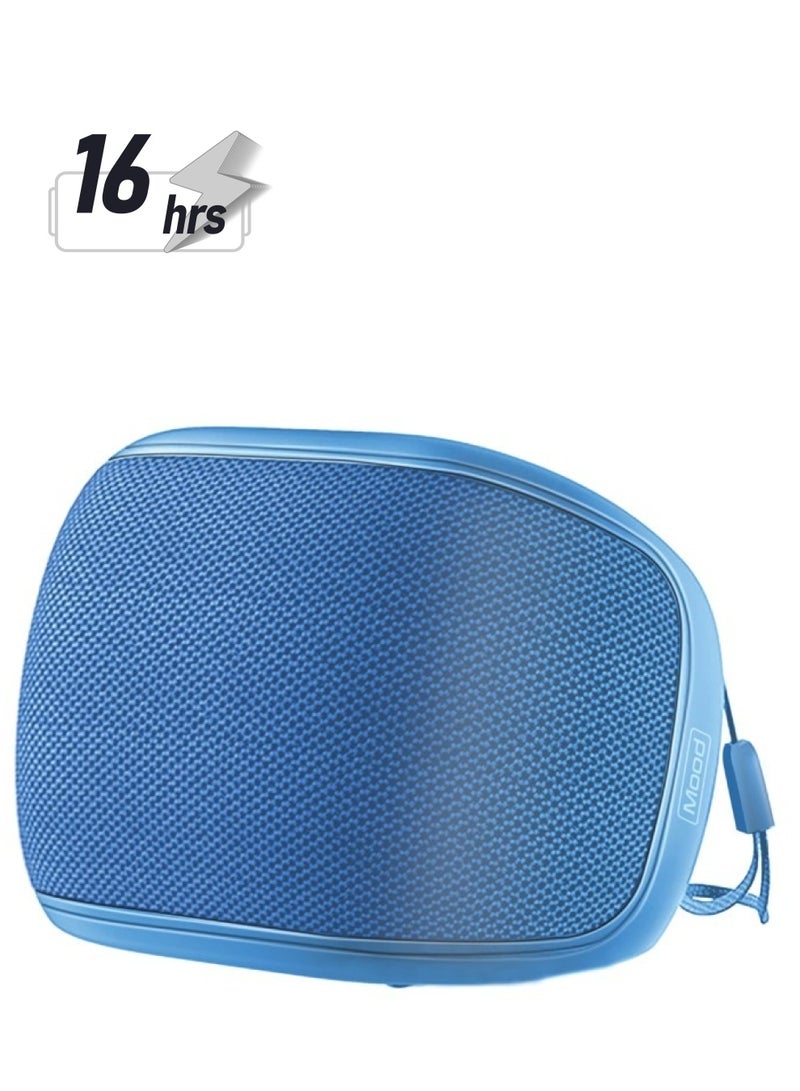PROMATE Bluetooth Speaker, 5W True Wireless IPX4 Water Resistant Portable Speaker with HD Sound, Long 24H Playtime, USB Flash Port, AUX Port and TF Card Slot for iPhone 16, iPad, S25, Mood - Blue  - Image 1