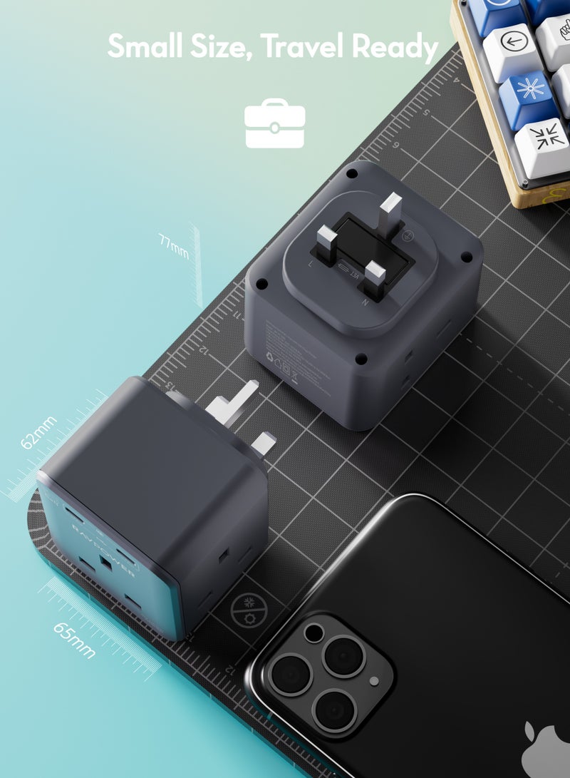 راف باور شاحن حائط RAVauer 45W مع ثلاثة منافذ طاقة - Image 5