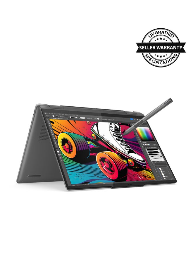 Yoga 7 2-in-1 (Upgraded Version) Laptop With 14-Inch Display, Ultra 7-155U Processor/16GB RAM/1TB SSD/Intel UHD Graphics/Windows 11/Digital Pen Included English Storm Grey