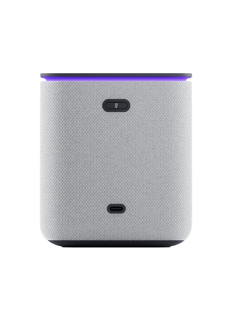 Yasmina - Smart Speaker with Human-Like AI Assistant | Use your voice to control smart home devices via Bluetooth or Wi-Fi, play music, Quran, and more (speaks Arabic, English) | size Midi | Grey - Image 1