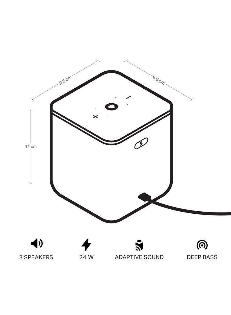 Yasmina - Smart Speaker with Human-Like AI Assistant | Use your voice to control smart home devices via Bluetooth or Wi-Fi, play music, Quran, and more (speaks Arabic, English) | size Midi | Black - Image 1