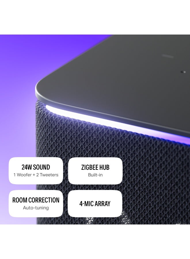 Yasmina Yango Yasmina Midi | Smart AI Speaker | Premium Sound, Deep Bass & Stereo Pairing | Speaks English, Arabic | YangoPlay gift unlimited Movies, Series, Music, Quran | Kids teacher & Translator | Black Black - Image 5