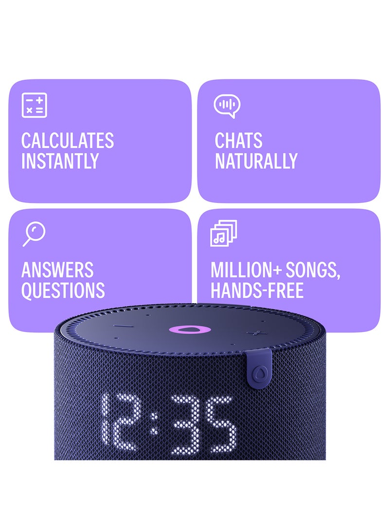 Yasmina - Smart Speaker with Human-Like AI Assistant | Use your voice to control smart home devices via Bluetooth or Wi-Fi, play music, Quran, and more (speaks Arabic, English) | size Mini | Blue - Image 1