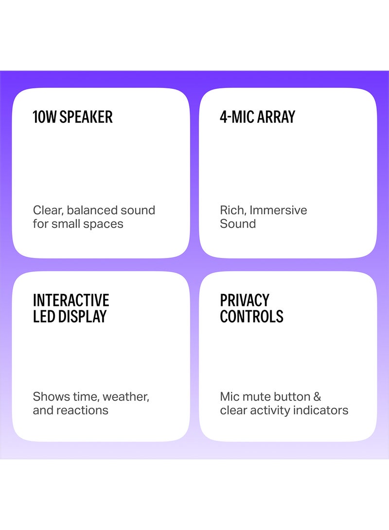 Yasmina - Smart Speaker with Human-Like AI Assistant | Use your voice to control smart home devices via Bluetooth or Wi-Fi, play music, Quran, and more (speaks Arabic, English) | size Mini | Blue - Image 1