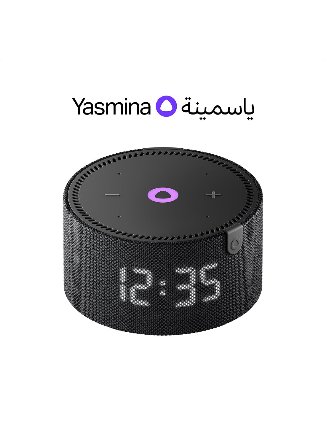 Yasmina Smart Speaker with Human-Like AI Assistant | Use your voice to control smart home devices via Bluetooth or Wi-Fi, play music, Quran, and more (speaks Arabic, English, Russian) | size Mini Black 