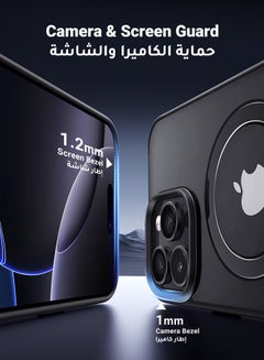 يو جرين جراب ماج سيف لهاتف أيفون 16 برو مزود بحامل, مغناطيسي قوي, حامل متعدد الاستخدامات, غير قابل للصفرة,  حماية من السقوط بدرجة عسكرية، جراب أيفون 16 برو مزود بحامل مغناطيسي رفيع ومضاد لبصمات الأصابع ومضاد للخدش  - Image 5