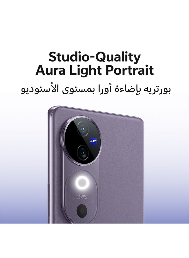 vivo - V40 5G Dual SIM Nebula Purple 12GB RAM 512GB With Exclusive Gifts Earbuds, Smart Watch, 80W Charger And 24 Months Warranty + 1 Year Screen Replacement - Middle East Version - Image 1