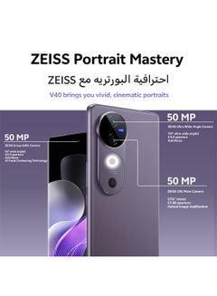 V40 5G Dual SIM Nebula Purple 12GB RAM 512GB With Exclusive Gifts Earbuds, Smart Watch, 80W Charger And 24 Months Warranty + 1 Year Screen Replacement - Middle East Version - pnsku/N70102232V/45/_/1724399217/b397318b-5995-4bc9-934c-fcfc92f08b3e