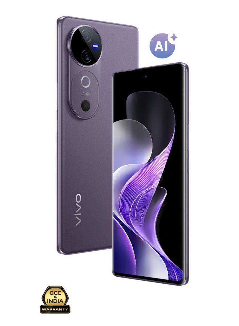 vivo V40 5G Dual SIM Nebula Purple 12GB RAM 512GB - Middle East Version  - Image 1