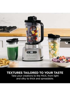 Ninja Foodi MAX Power Nutri Blender 2-In-1, Blend Smoothie Bowls, Thick Spreads & Frozen DrInks, Automatic Programs, SmartTorque, 1L Jug With Power Paddle, 2x 700ml Cups 1 L 1100 W CB150ME Silver  - Image 2