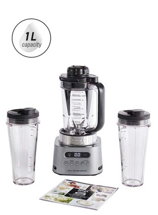 Foodi MAX Power Nutri Blender 2-In-1, Blend Smoothie Bowls, Thick Spreads & Frozen DrInks, Automatic Programs, SmartTorque, 1L Jug With Power Paddle, 2x 700ml Cups 1 L 1100 W CB150ME Silver - pnsku/N70102271V/45/_/1746519904/133b5400-f386-4cf5-a440-bee51cd85469