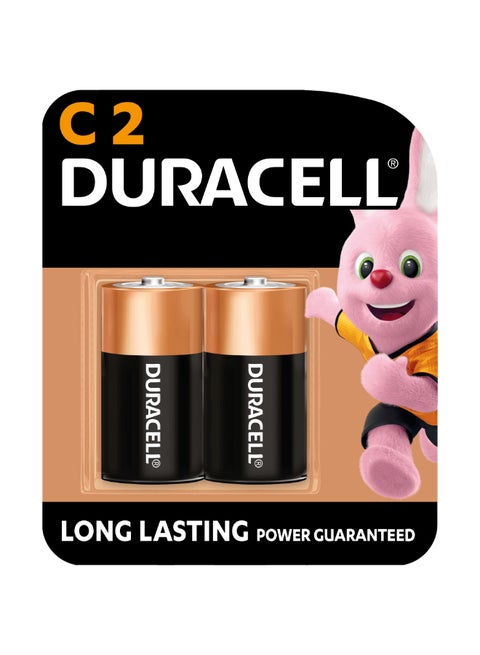 Duracell - Type C Battery Mn1400 Lr14 1.5V Alkaline Batteries Long Lasting Power - Pack Of 2