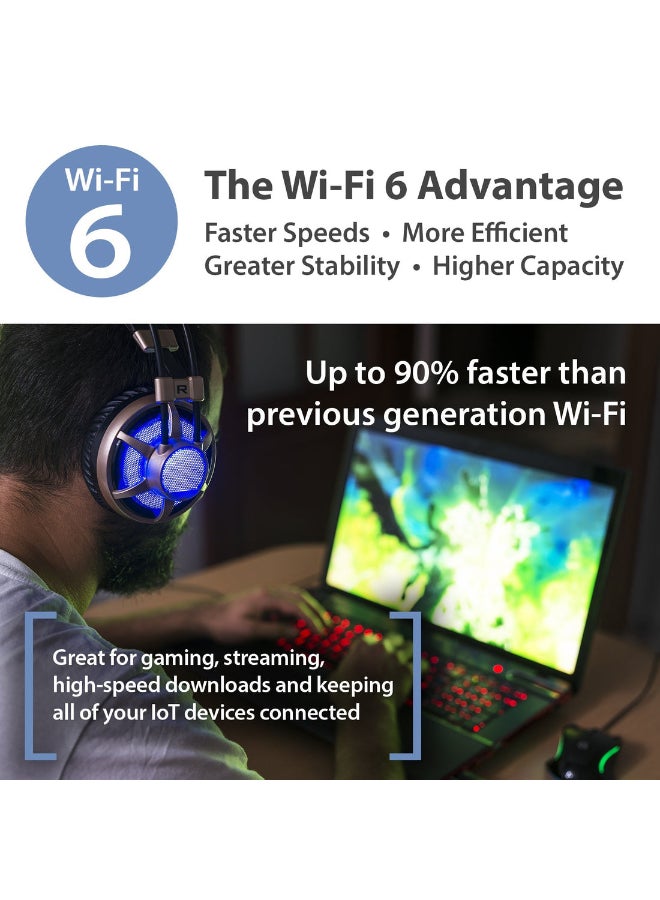 Aquila Pro Ai Ax3000 Dual Band Gigabit Smart Wifi 6 Expandable Mesh Router System, Parental Controls,High Performance – Fast Speed - Reliable Connectivity - Seamless WiFi M30-3 Pack (M30/3) White/Blue