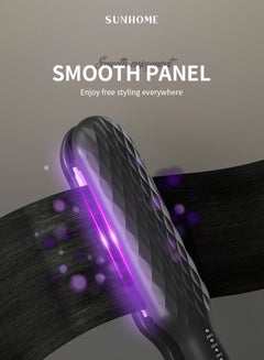 Sunhome Professional Hair Straightener Small Flat Irons For Short Hair Curls Bangs Travel Flat Iron Black  - Image 5