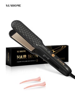 Sunhome Professional Hair Straightener Small Flat Irons For Short Hair Curls Bangs Travel Flat Iron Black  - Image 1