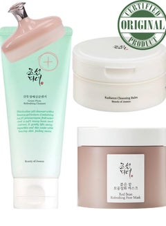 Beauty of Joseon Daily Cleansing Trio for Fresh Skin & Face Scrubber - Nourishing Cleansing Balm, Purifying Green Plum Cleansing Foam, and Detoxifying Red Bean Pore Mask 340ml  - Image 2