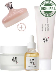 Beauty of Joseon Glow Kit & Face Scrubber - Radiance-Boosting Glow Serum with Propolis & Niacinamide, Luxurious Dynasty Cream, and Sunscreen Relief Sun Probiotics SPF50+ PA++++ 130ml  - Image 2
