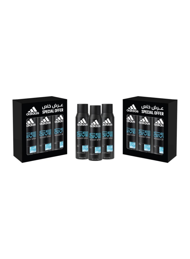 Adidas - Ice Dive Deodorant Body Spray Set 150ml - Image 1