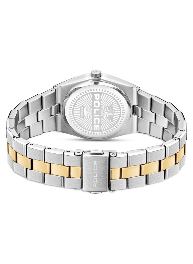 بوليس Women's MEA-L03 Green Mother-of-Pearl Dial With Silver & Yellow Gold Plated Plated Stainless Steel Bracelet Watch - Image 3