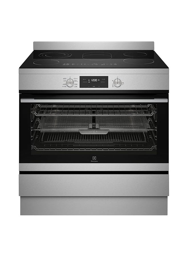 Electrolux - 90x60cm Freestanding Ceramic Cooker, Full Electric Cooking Range with Air Fryer function, 116L Oven Twin Fan, Triple Insulated Glass Door with Cooling Fan, Made in Australia EFE946SD Stainless Steel With Antifinge - Image 1