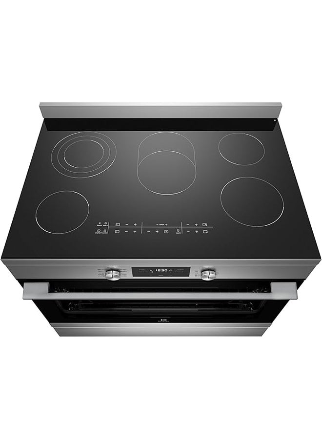 Electrolux - 90x60cm Freestanding Ceramic Cooker, Full Electric Cooking Range with Air Fryer function, 116L Oven Twin Fan, Triple Insulated Glass Door with Cooling Fan, Made in Australia EFE946SD Stainless Steel With Antifinge - Image 1