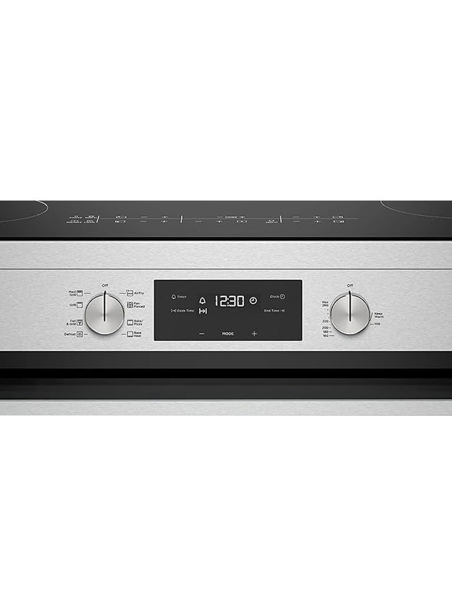Electrolux - 90x60cm Freestanding Ceramic Cooker, Full Electric Cooking Range with Air Fryer function, 116L Oven Twin Fan, Triple Insulated Glass Door with Cooling Fan, Made in Australia EFE946SD Stainless Steel With Antifinge - Image 1