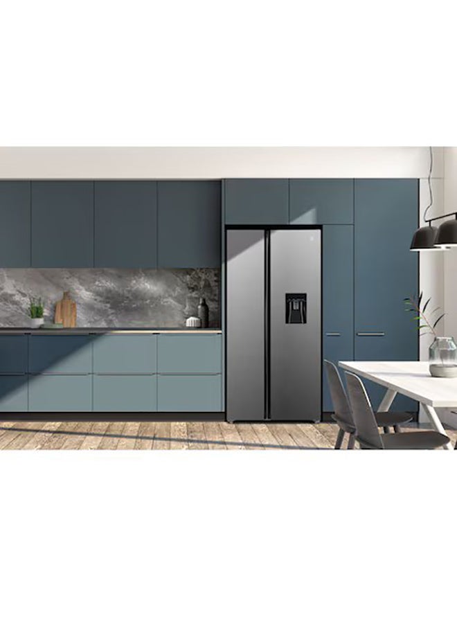 Electrolux - 541L Gross Side by Side 2 Door Premium Refrigerator with Water Dispenser, 10 Year Warranty on NutriFresh Inverter Compressor, European Standard Side by Side Fridge ESE5441A-AME Dark Silver - Image 1