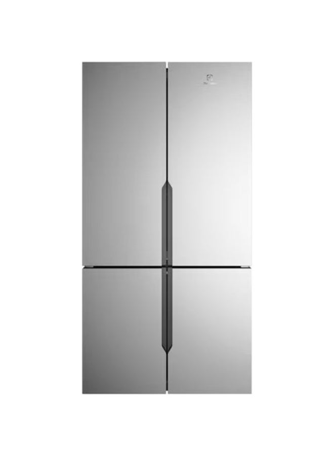 Electrolux 634L Gross Side by Side 4 Door Premium Refrigerator, 10 Year Warranty on Inverter Compressor, European Standard French Door Fridge, EvenTemp Cooling System EQE5600A-S Stainless Steel - Image 1
