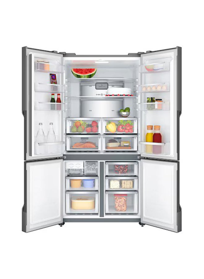 Electrolux 634L Gross Side by Side 4 Door Premium Refrigerator, 10 Year Warranty on Inverter Compressor, European Standard French Door Fridge, EvenTemp Cooling System EQE5600A-S Stainless Steel - Image 4