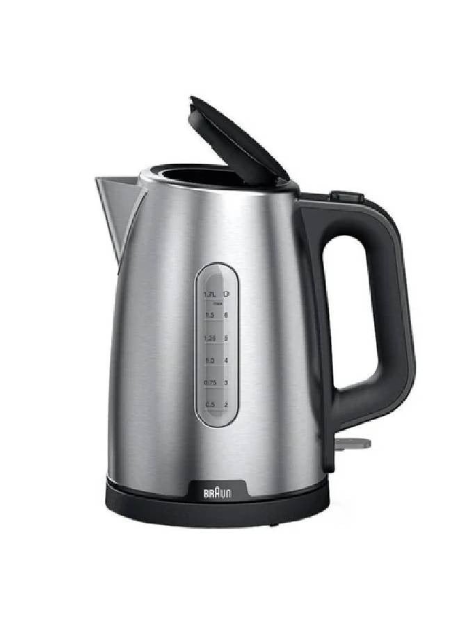BRAUN - Braun PurShine Water kettle, 2200 Watts, 1.7L Capacity - Black\Silver 1.7 L 2200 W WK1500 Black\Silver - Image 1