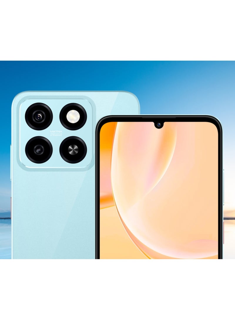 زد تي اي هاتف Blade A55 ثنائي الشريحة 4 جيجابايت + 8 جيجابايت رام 128 جيجابايت 4G أزرق مائي - النسخة العالمية - Image 2