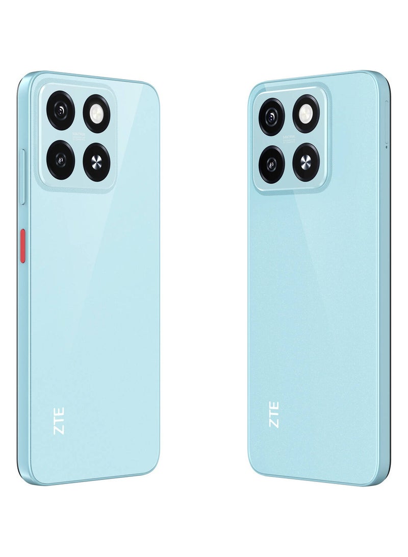 زد تي اي هاتف Blade A55 ثنائي الشريحة 4 جيجابايت + 8 جيجابايت رام 128 جيجابايت 4G أزرق مائي - النسخة العالمية - Image 5