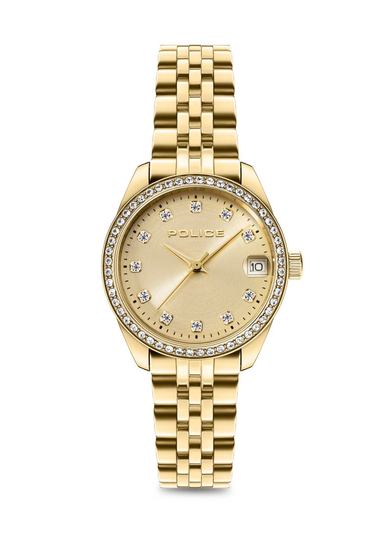 بوليس Women's FT-L02 Champagne Gold Dial With Yellow Gold Plated Plated Stainless Steel Bracelet Watch  - Image 1