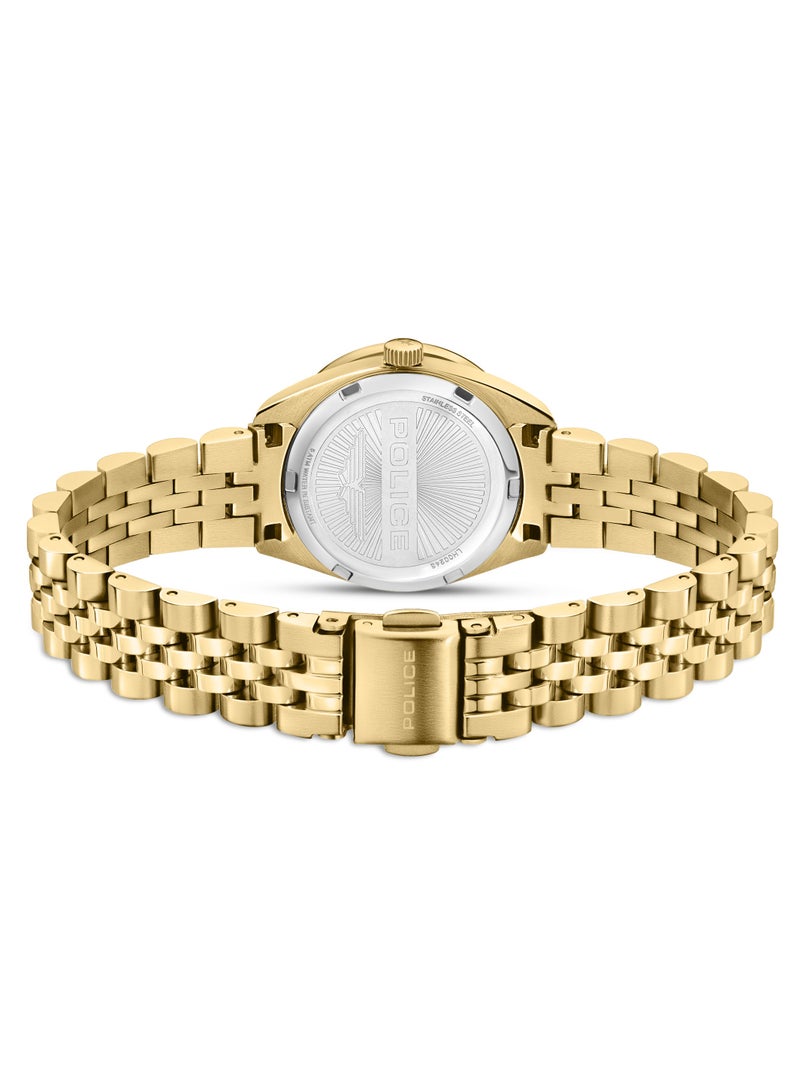 بوليس Women's FT-L02 Champagne Gold Dial With Yellow Gold Plated Plated Stainless Steel Bracelet Watch  - Image 3