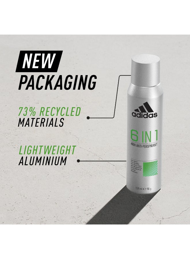 Adidas 6 In 1 Anti-Perspirant Spray 150ml  - Image 3
