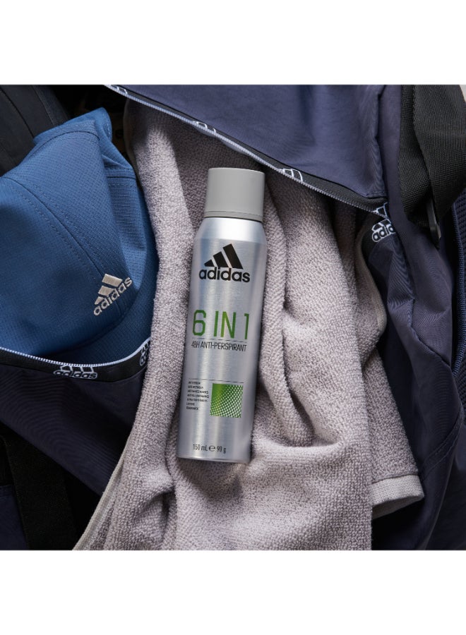 Adidas 6 In 1 Anti-Perspirant Spray 150ml  - Image 4