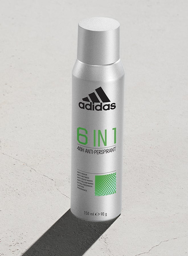 Adidas 6 In 1 Anti-Perspirant Spray 150ml  - Image 2